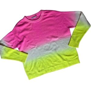 Alice Olivia Gleeson Dip Dye Cashmere Sweater Sz L
